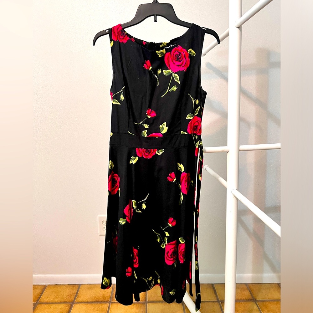 OWIN Women's Vintage 1950's Floral Garden Rockabilly Party Cocktail Dress